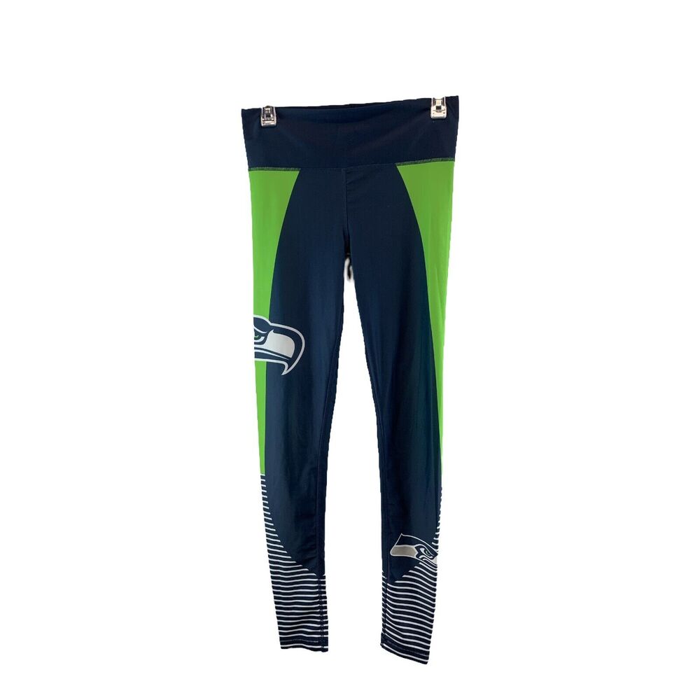 NFL Team Seattle Seahawks Womens Leggings High Waisted Yoga Pants Stretchy Small
